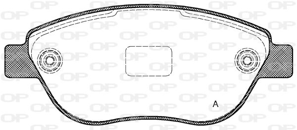OPEN PARTS Комплект тормозных колодок, дисковый тормоз BPA0859.10
